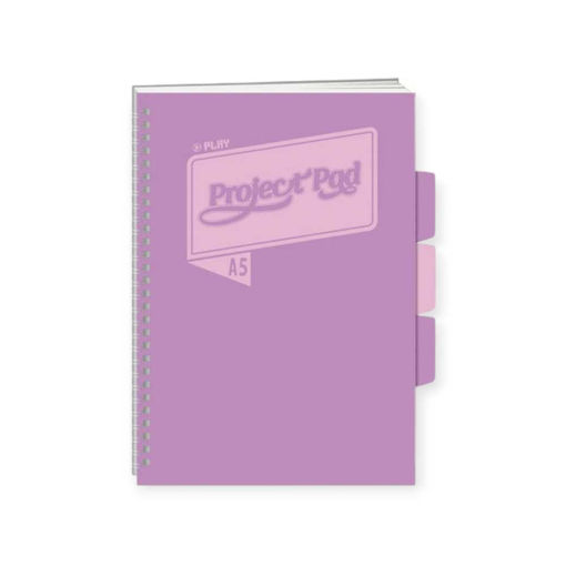 Picture of A5 PROJECT PAD SPIRAL NOTEBOOK LILAC/PINK W/3 DIVIDERS 100PG